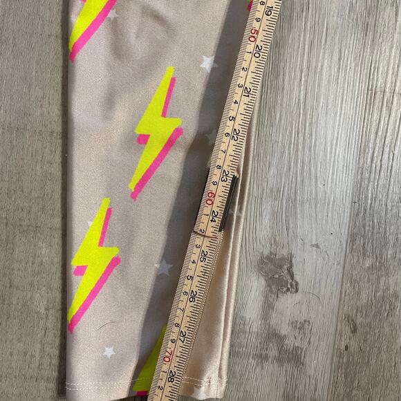 Goldsheep Nude Neon Bolts Leggings size Medium - Picture 12 of 15